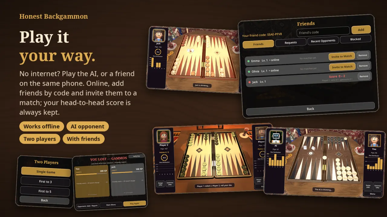 Game modes and friends